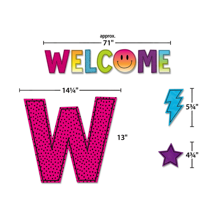 Brights 4Ever Welcome Bulletin Board-Bulletin Board Sets-Tools 4 Teaching-Classroom Decor and More