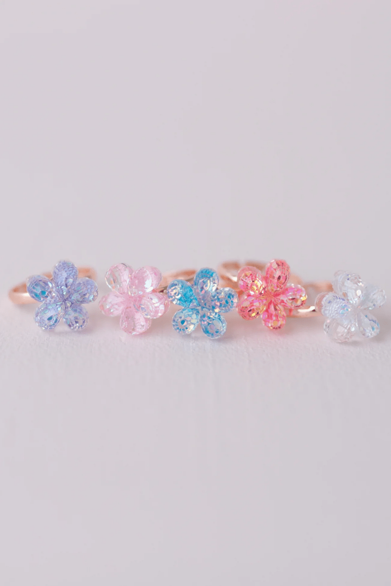 Boutique Shimmer Flower Rings-Dress Up & Jewelry-Tools 4 Teaching-Classroom Decor and More
