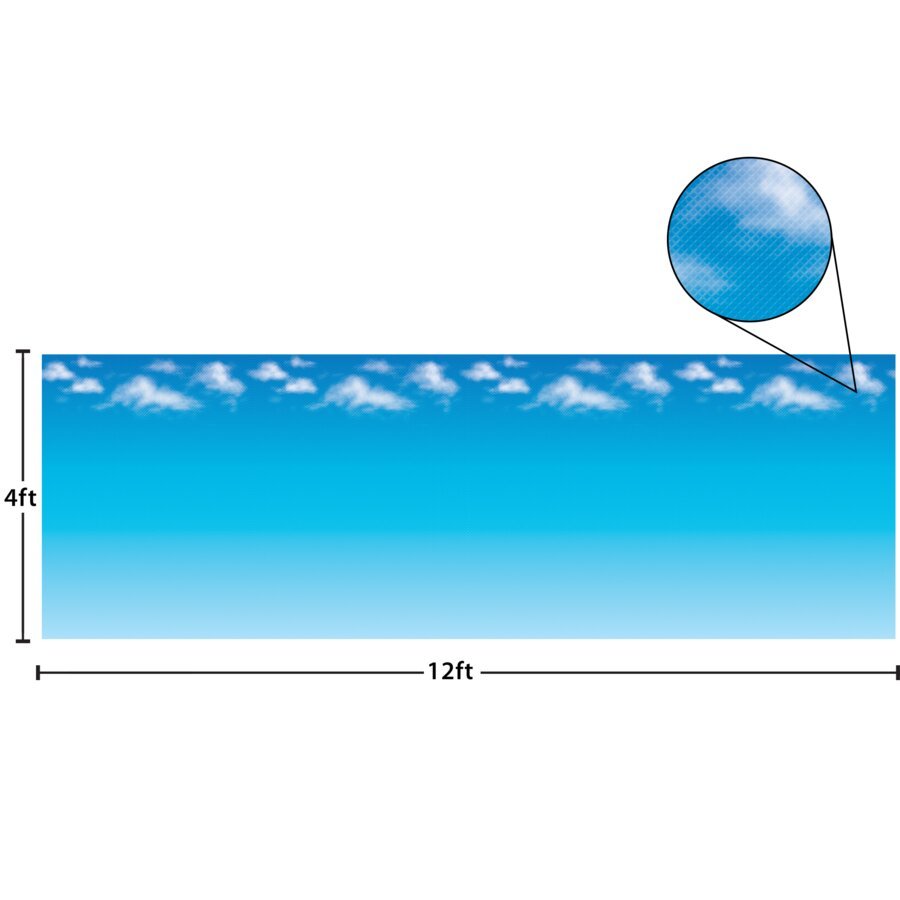 Better Than Paper® Bulletin Board Roll: Clouds-Bulletin Board Paper - Better Than Paper-Tools 4 Teaching-Classroom Decor and More