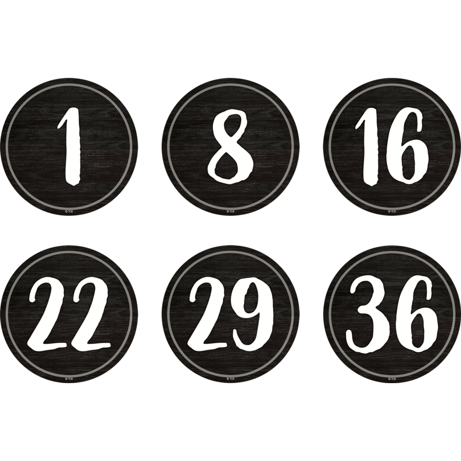 Spot On Floor Markers Modern Farmhouse Numbers 1-36 - 4"-Classroom Essentials-Tools 4 Teaching-Classroom Decor and More