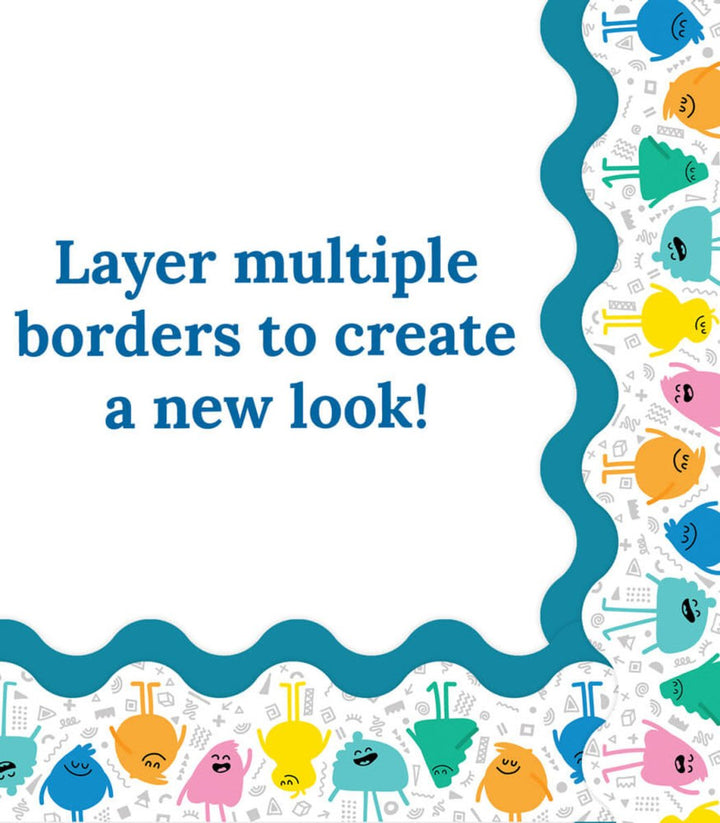 *Happy Friends Scalloped Bulletin Board Borders-Borders-Tools 4 Teaching-Classroom Decor and More