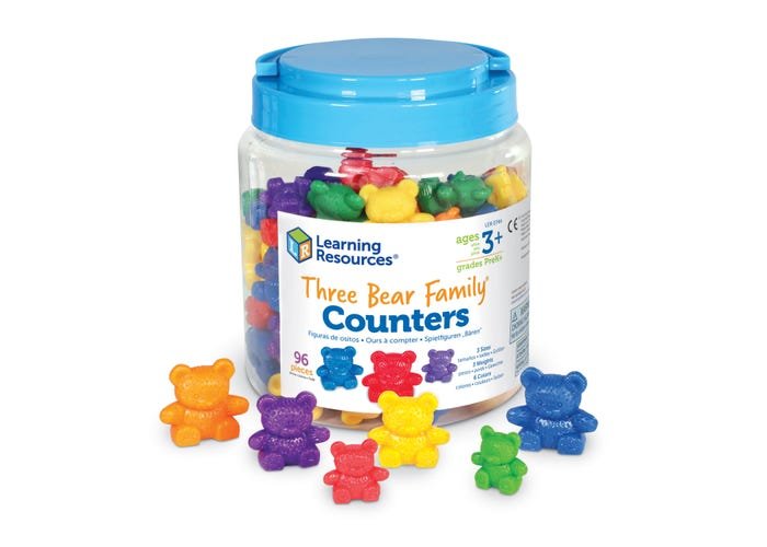 Three Bear Family® Counters, Set of 96-Numbers, Counting & Sorting-Tools 4 Teaching-Classroom Decor and More