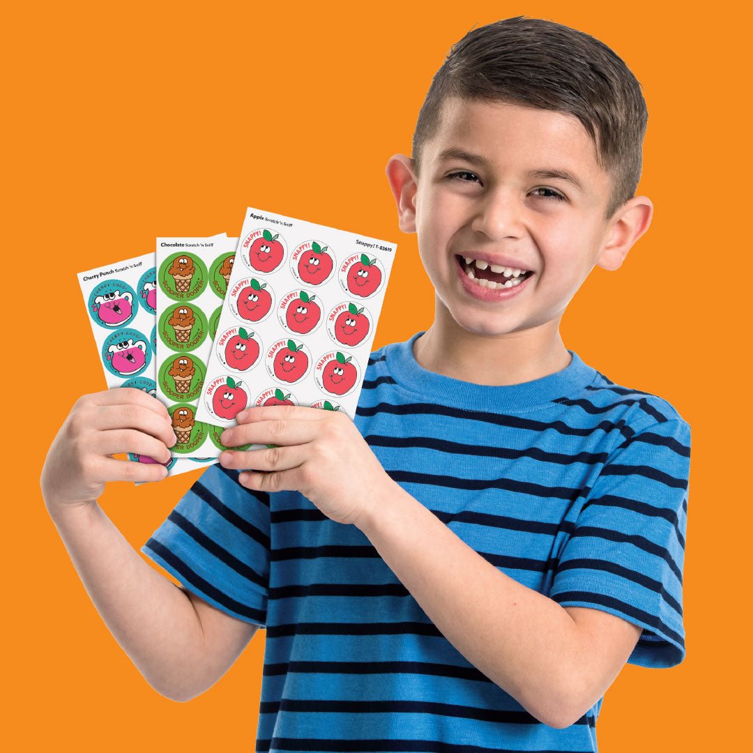 Snappy!, Apple scent Retro Scratch 'n Sniff Stinky Stickers®-Stickers-Tools 4 Teaching-Classroom Decor and More