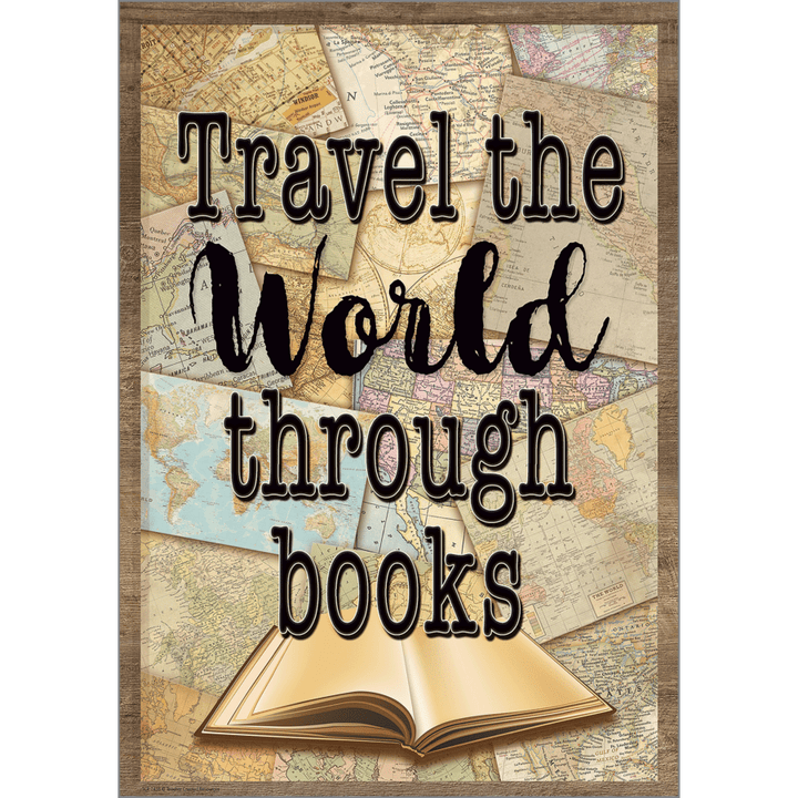 Travel the World Through Books Positive Poster-Posters-Tools 4 Teaching-Classroom Decor and More
