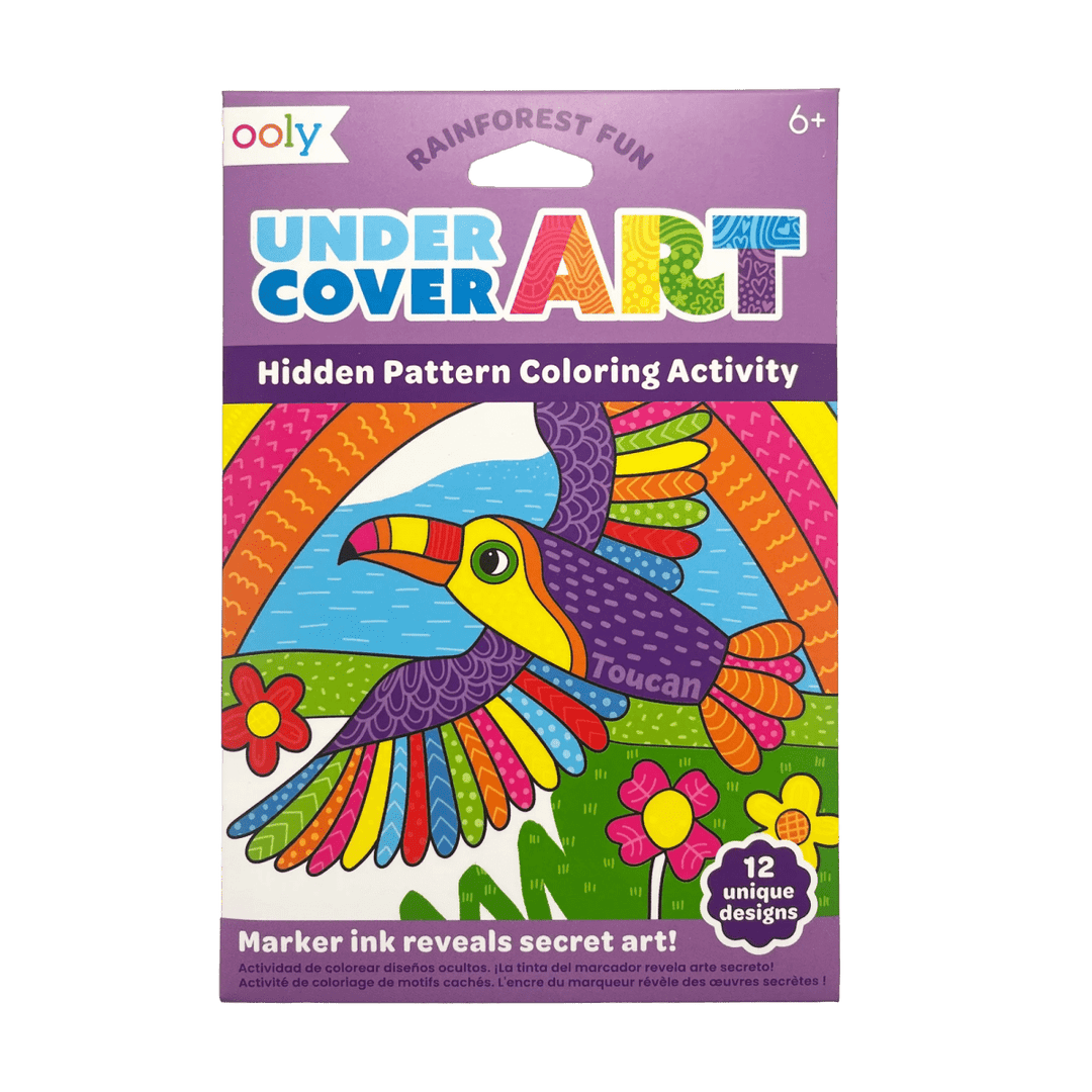 Undercover Art Hidden Pattern Coloring Activity Art Cards - Rainforest Fun-Activity Pads-Tools 4 Teaching-Classroom Decor and More