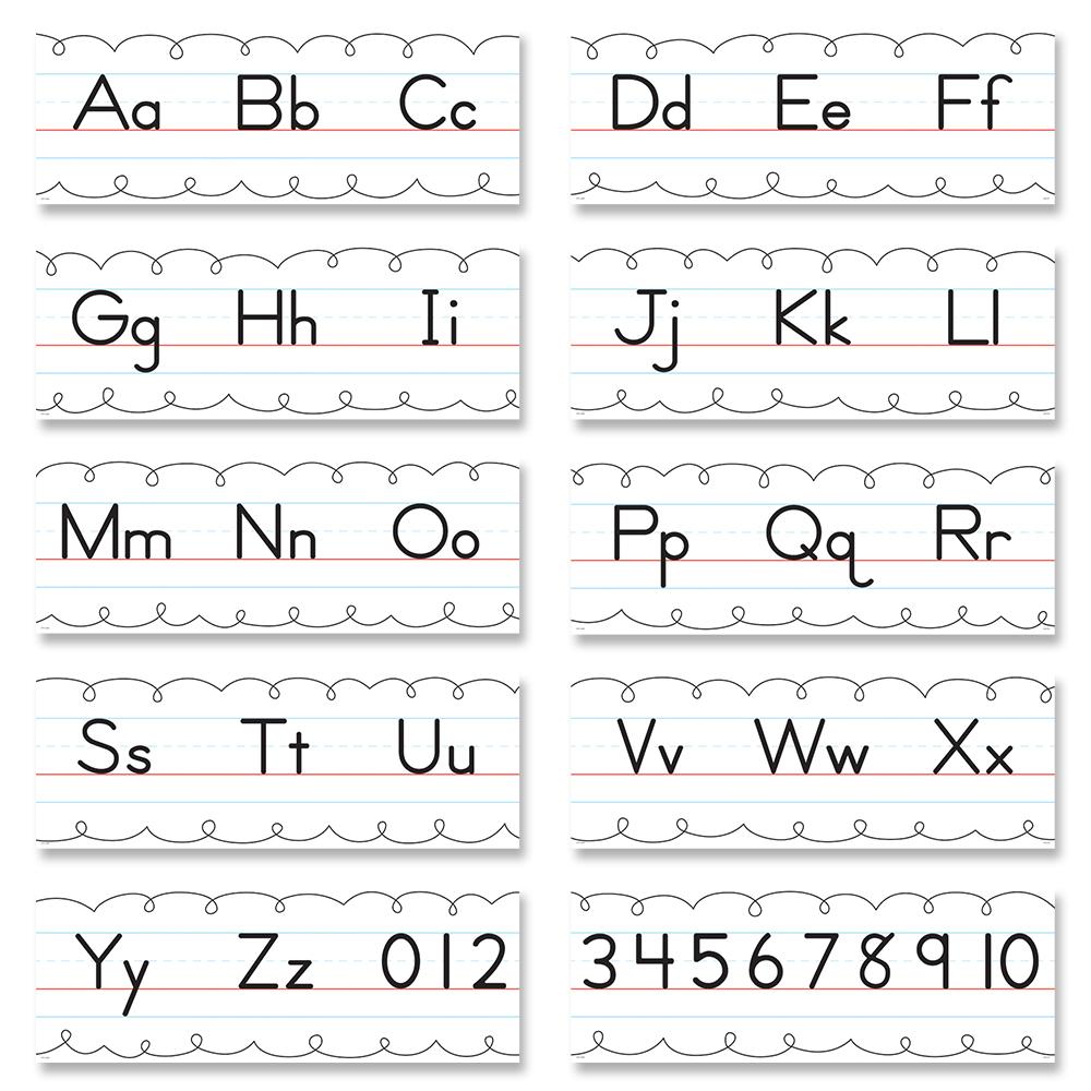 Traditional Manuscript Alphabet Line Bulletin Board-Bulletin Board Sets-Tools 4 Teaching-Classroom Decor and More