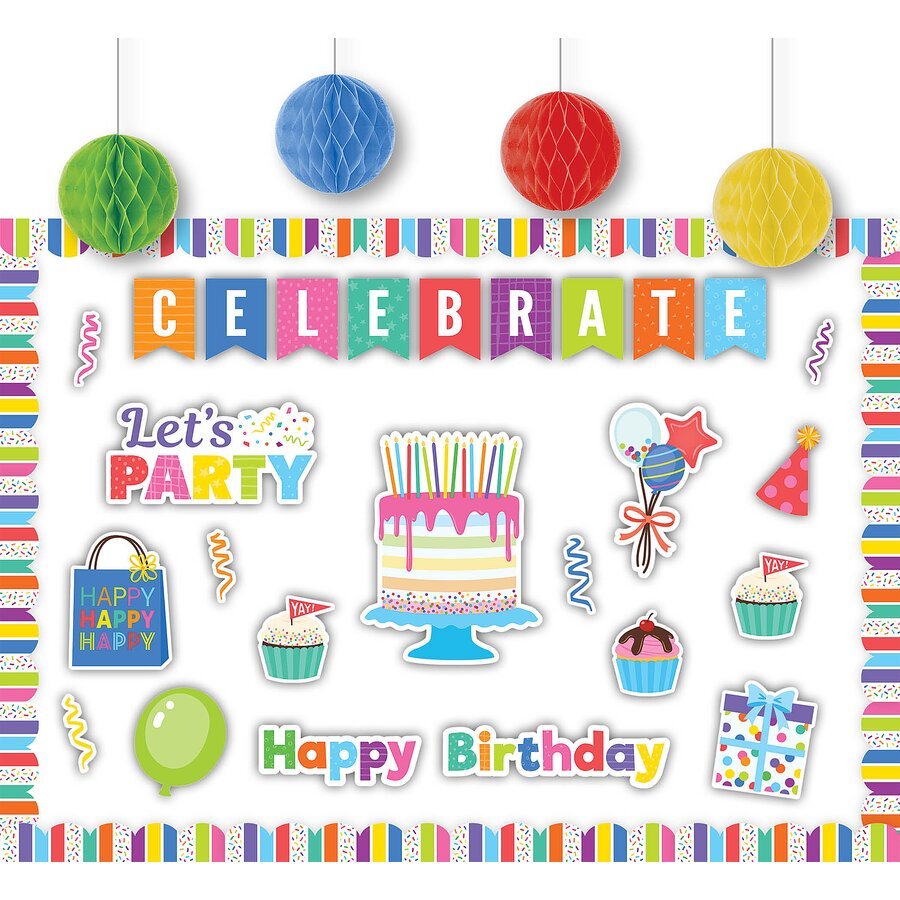 Colorful Happy Birthday Create & Decorate Quick Kit-Craft Activity-Tools 4 Teaching-Classroom Decor and More