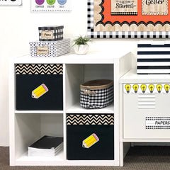 *Core Decor Black and Wood Chevron EZ Border-Borders-Tools 4 Teaching-Classroom Decor and More