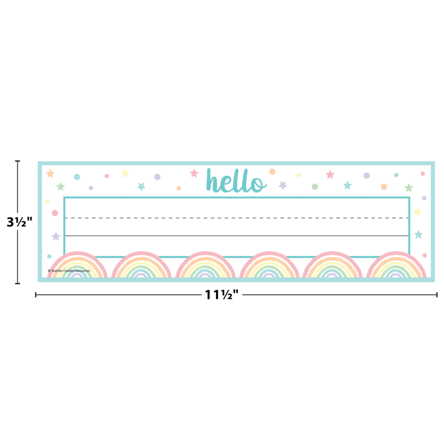Pastel Pop Flat Name Plates-Nameplates & Name Tags-Tools 4 Teaching-Classroom Decor and More