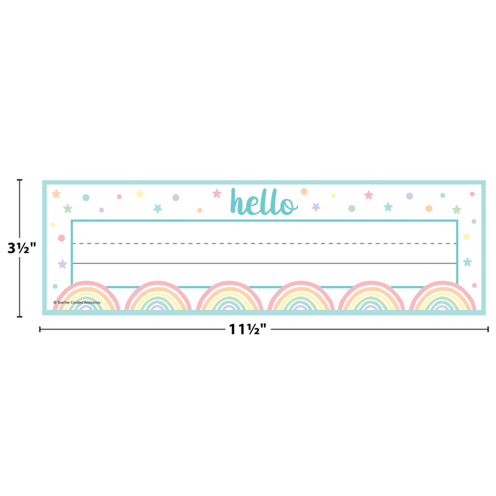 Pastel Pop Flat Name Plates-Nameplates & Name Tags-Tools 4 Teaching-Classroom Decor and More