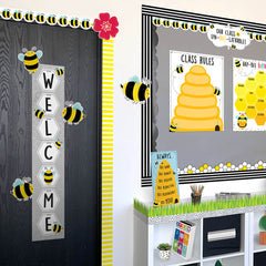 Busy Bees Welcome Banner-Banner-Tools 4 Teaching-Classroom Decor and More