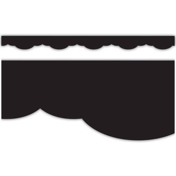 Fancy Scallops Black Border-Borders-Tools 4 Teaching-Classroom Decor and More