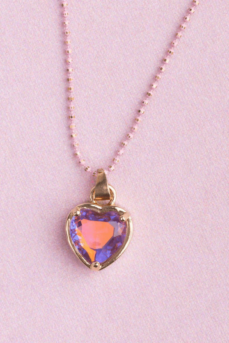 Boutique Chic Lilac Love Necklace-Dress Up & Jewelry-Tools 4 Teaching-Classroom Decor and More