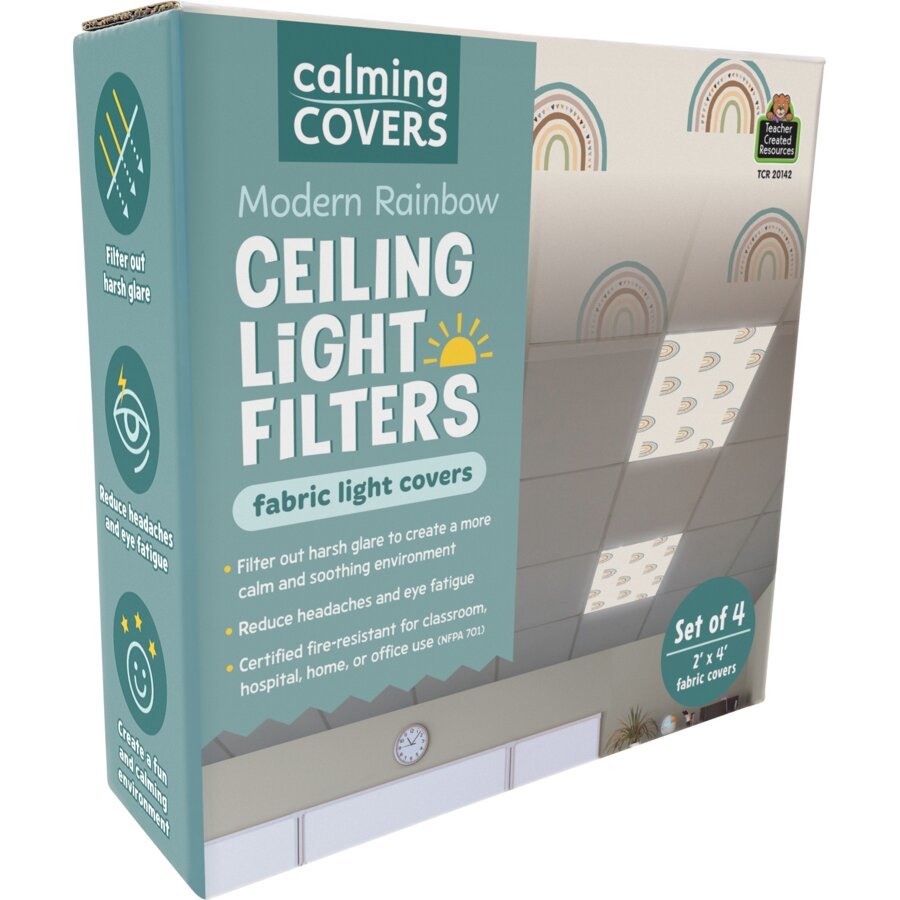 Modern Rainbow Calming Covers Ceiling Light Filters-Sensory-Tools 4 Teaching-Classroom Decor and More