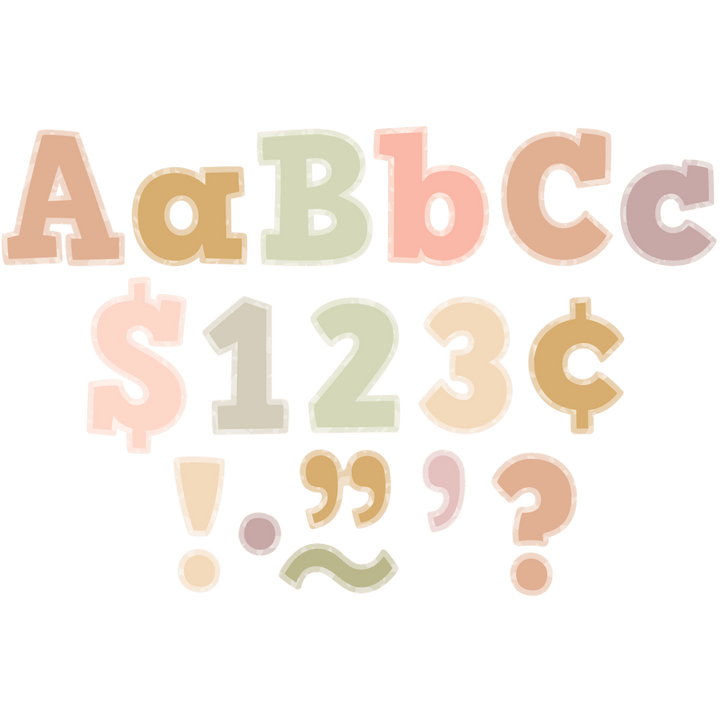 Terrazzo Tones Bold Block 4" Letters Combo Pack-Letters-Tools 4 Teaching-Classroom Decor and More