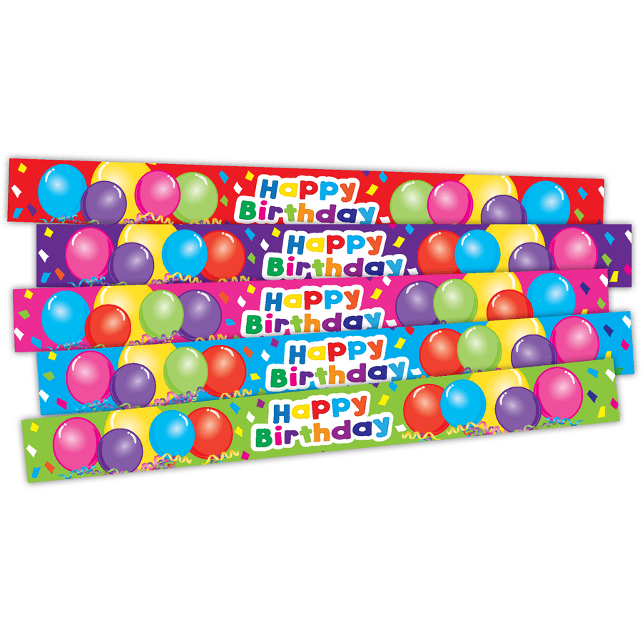Happy Birthday Balloons Slap Bracelets-Birthday-Tools 4 Teaching-Classroom Decor and More