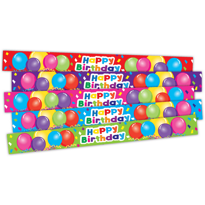 Happy Birthday Balloons Slap Bracelets-Birthday-Tools 4 Teaching-Classroom Decor and More