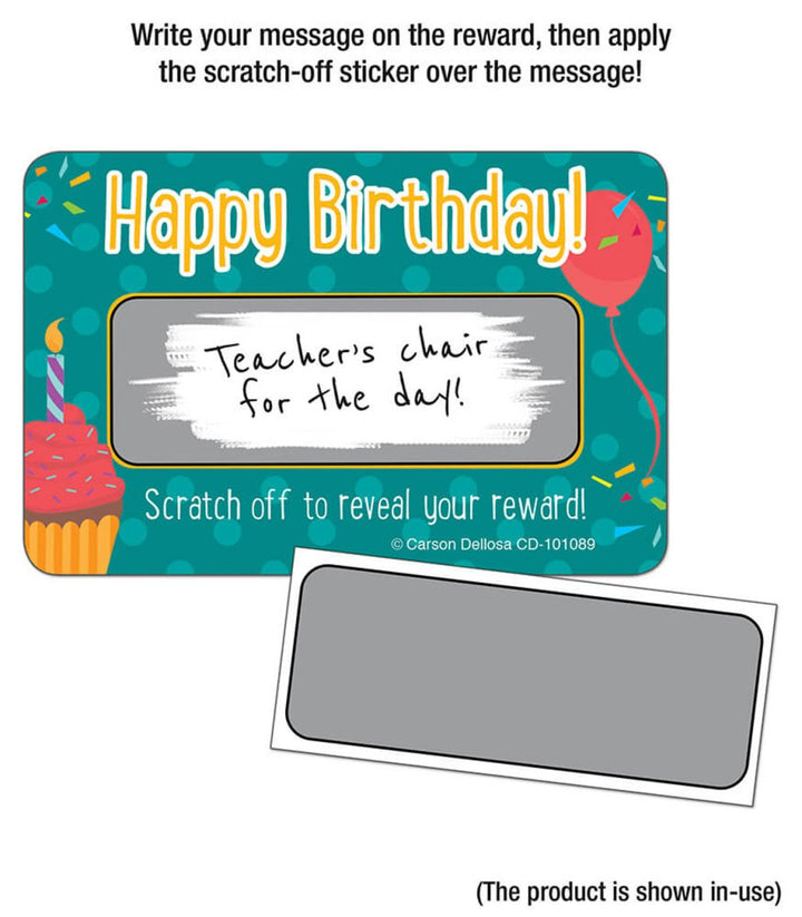 Happy Birthday! Scratch Off Awards & Certificates-Awards-Tools 4 Teaching-Classroom Decor and More