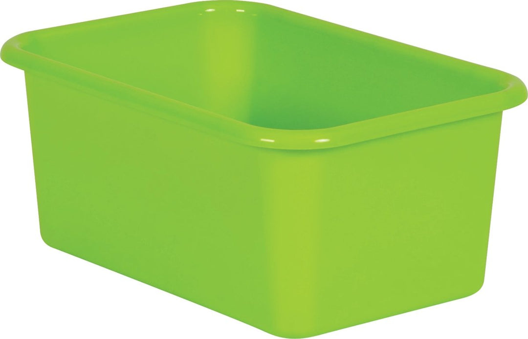 Small Plastic Storage Bin: Lime-Organization-Tools 4 Teaching-Classroom Decor and More