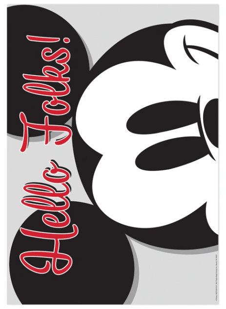Mickey Mouse Hello Folks Poster-Posters-Tools 4 Teaching-Classroom Decor and More