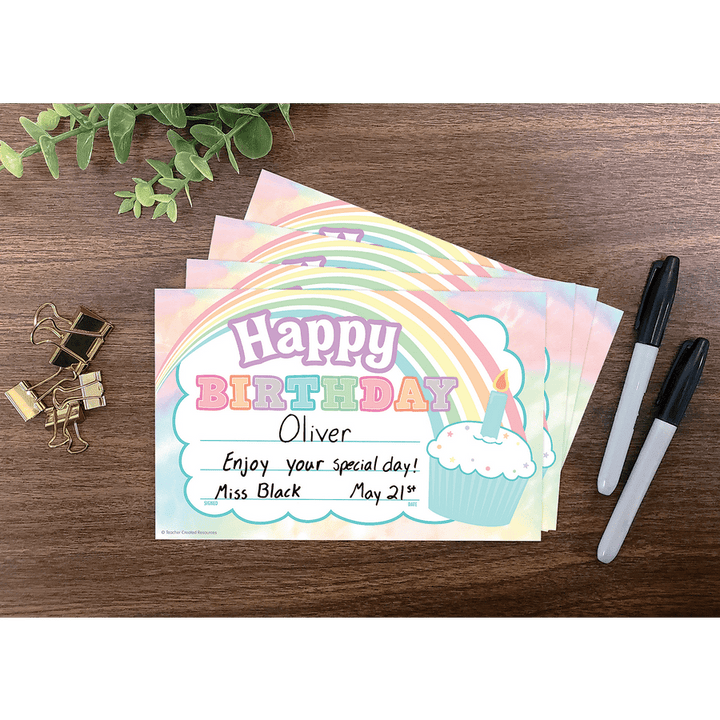 Pastel Pop Happy Birthday Awards-Birthday-Tools 4 Teaching-Classroom Decor and More