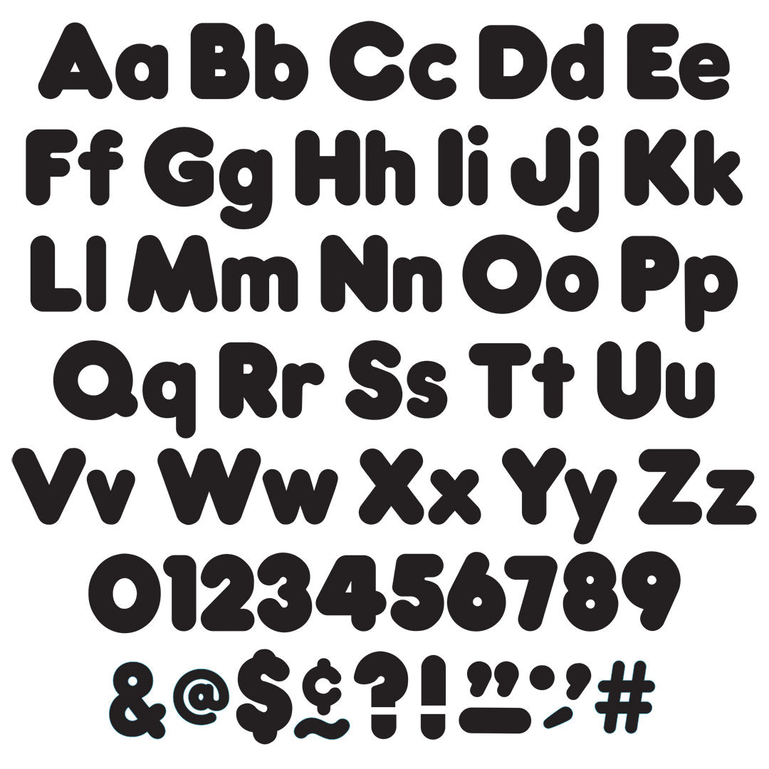 Black 4-Inch Casual Uppercase/Lowercase Combo Pack Ready Letters®-Letters-Tools 4 Teaching-Classroom Decor and More