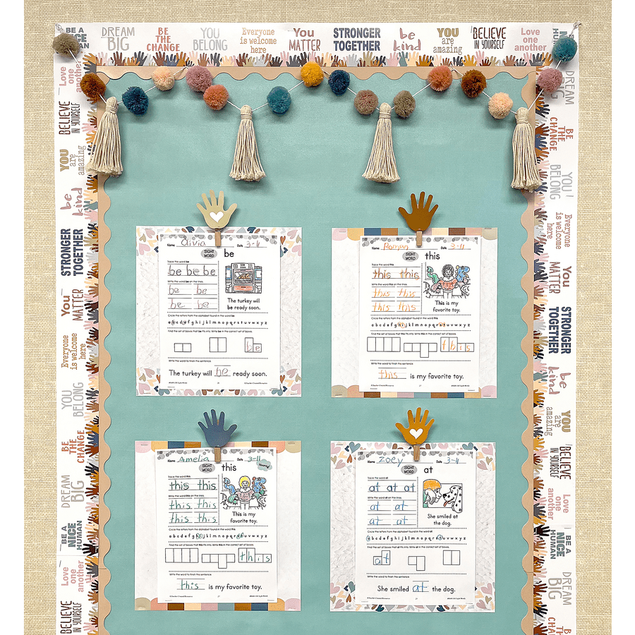 Scalloped Border Trim: Light Brown-Borders-Tools 4 Teaching-Classroom Decor and More