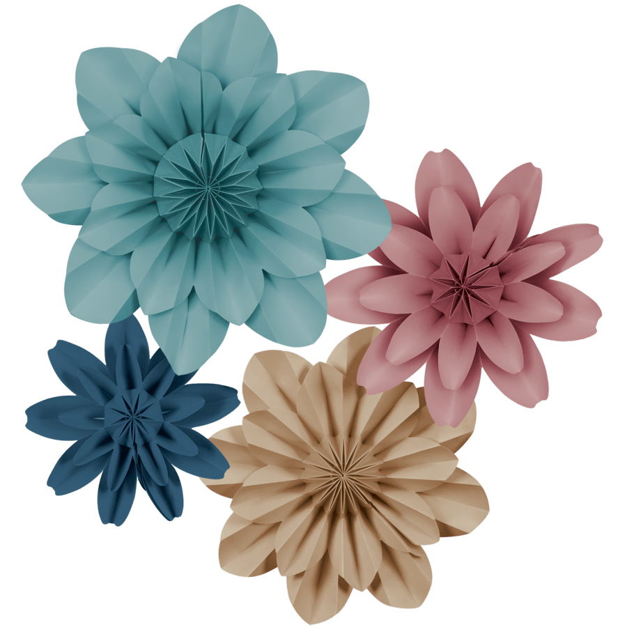 Calming Colors Paper Flowers-Decor-Tools 4 Teaching-Classroom Decor and More