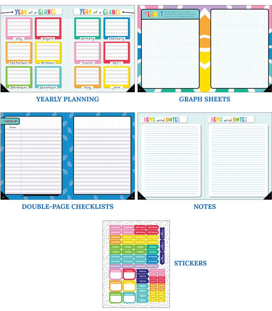 Happy Place Teacher Planner Spiral Bound-Record & Plan Books-Tools 4 Teaching-Classroom Decor and More