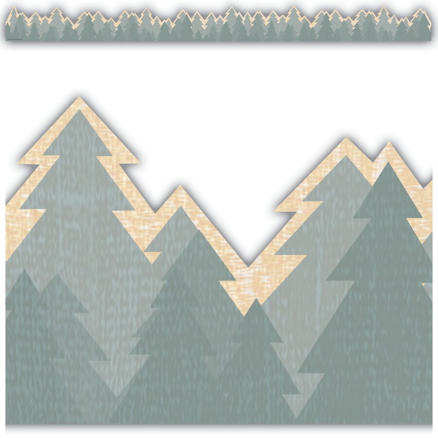 Moving Mountains Road Trip Trees Die-Cut Border Trim-Borders-Tools 4 Teaching-Classroom Decor and More