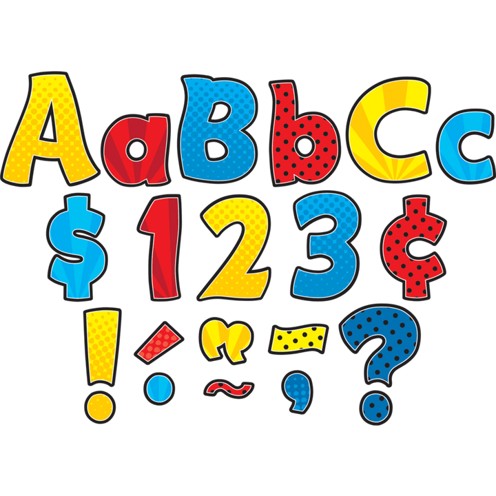 Superhero Funtastic 4" Letters Combo Pack-Letters-Tools 4 Teaching-Classroom Decor and More