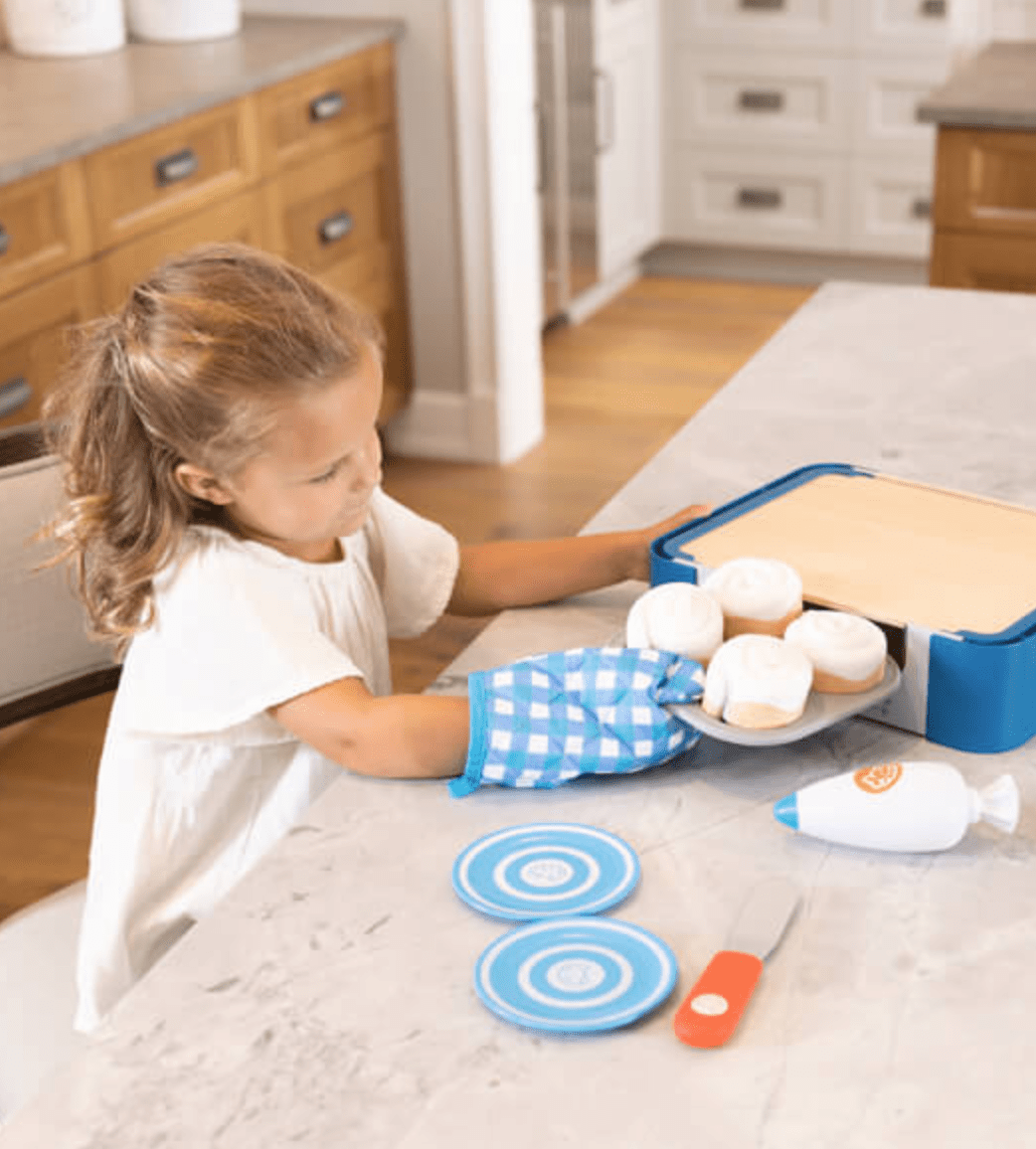 Pretendables Cinnamon Roll Set-Play Food-Tools 4 Teaching-Classroom Decor and More