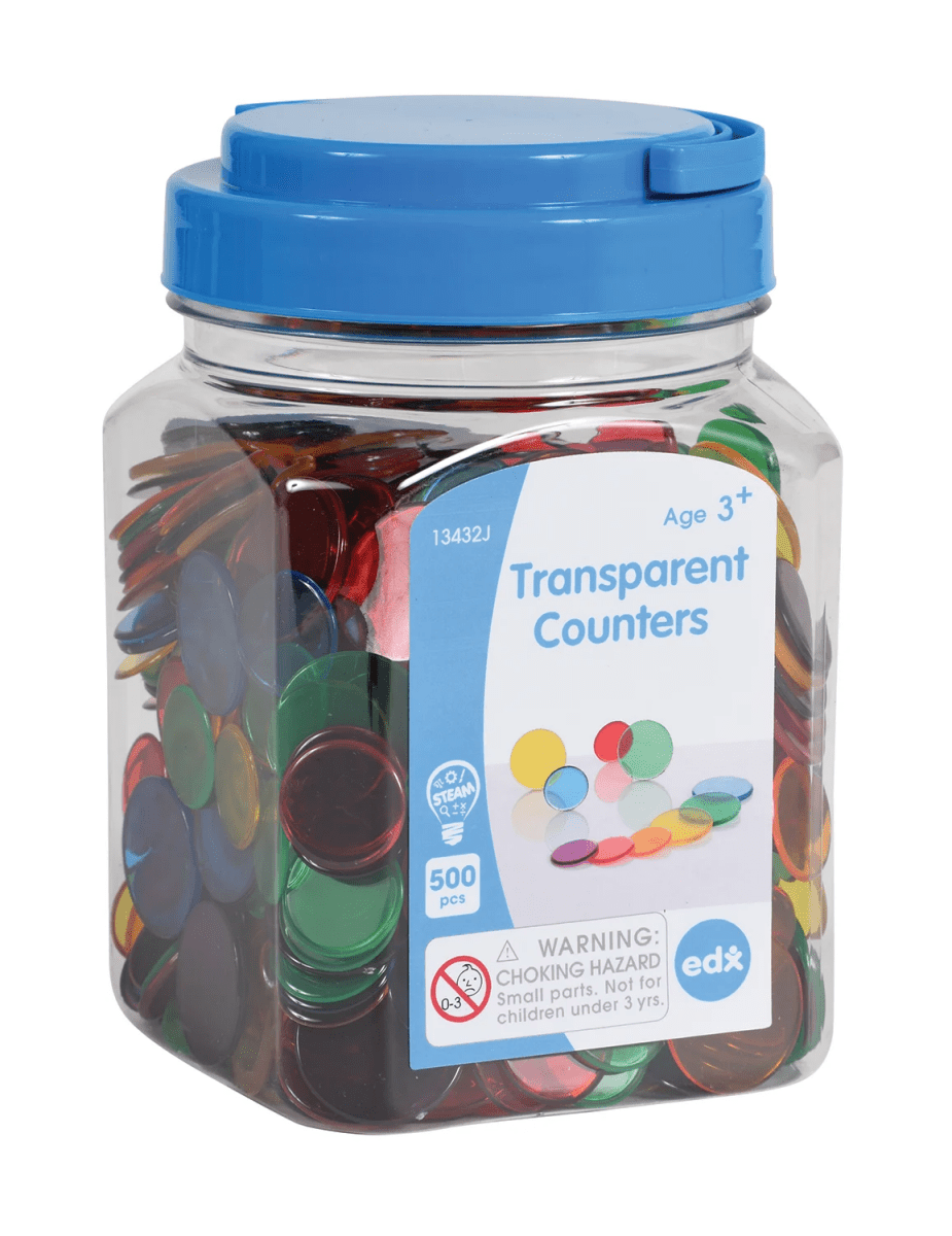 Transparent Counters-Numbers, Counting & Sorting-Tools 4 Teaching-Classroom Decor and More