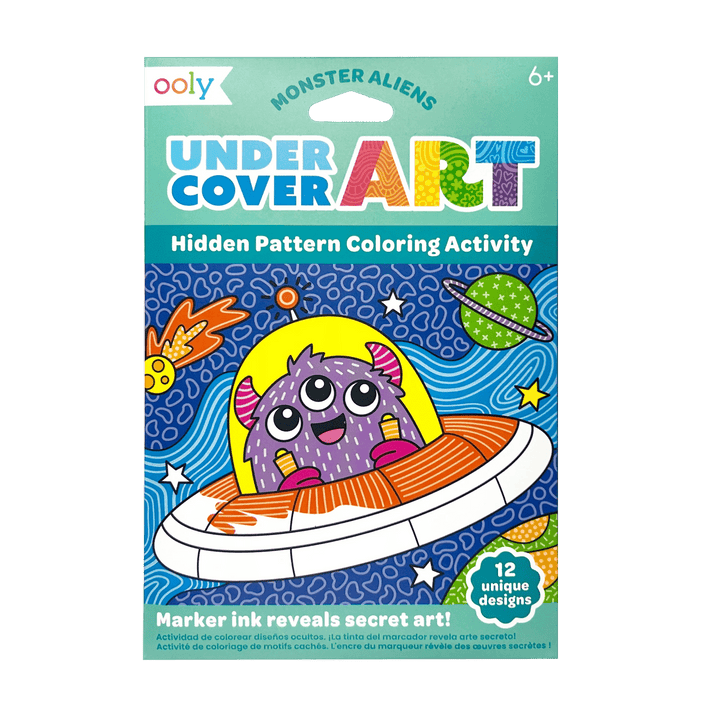 Undercover Art Hidden Pattern Coloring Activity Art Cards - Monster Aliens-Activity Pads-Tools 4 Teaching-Classroom Decor and More