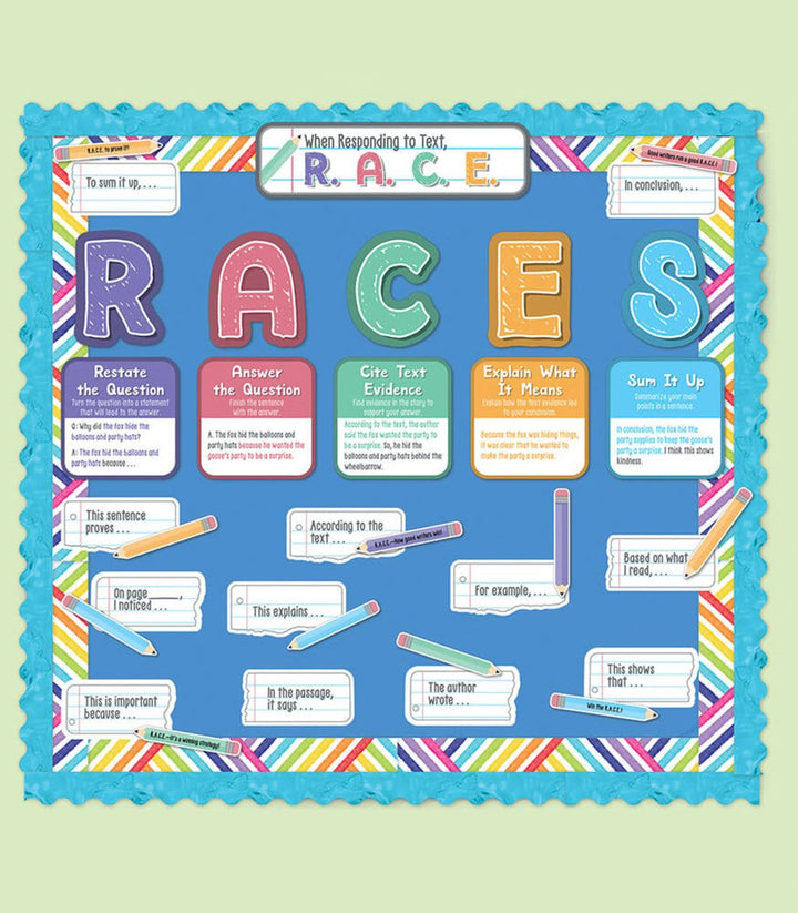 R.A.C.E. Writing Strategy Bulletin Board Set Grade 3-8-Bulletin Board Sets-Tools 4 Teaching-Classroom Decor and More