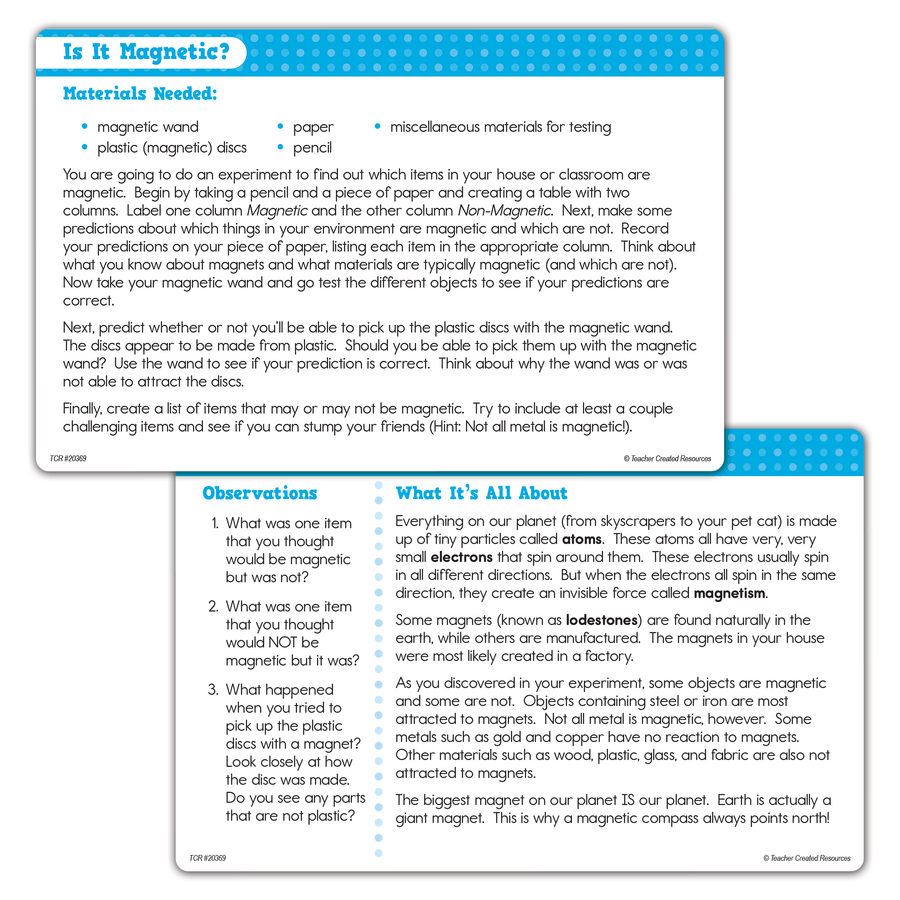 Up-Close Science: Magnetic Wands, Rings & Discs Activity Set-Science & STEM-Tools 4 Teaching-Classroom Decor and More