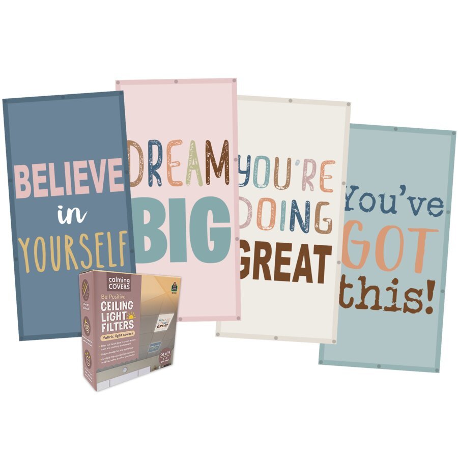 Be Positive Calming Covers Ceiling Light Filters-Sensory-Tools 4 Teaching-Classroom Decor and More