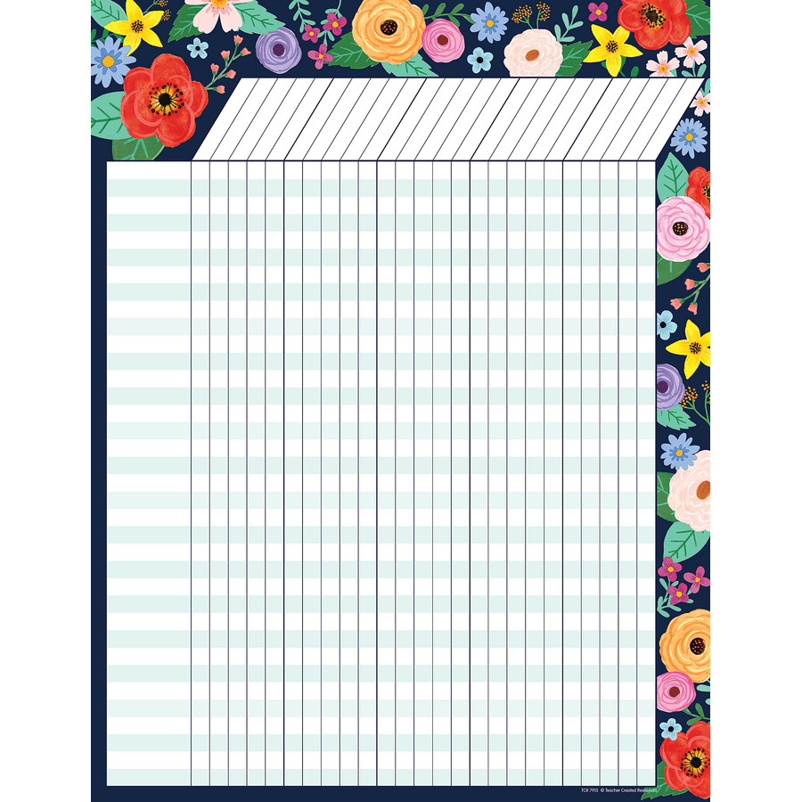 Wildflowers Incentive Chart-Incentive Charts-Tools 4 Teaching-Classroom Decor and More