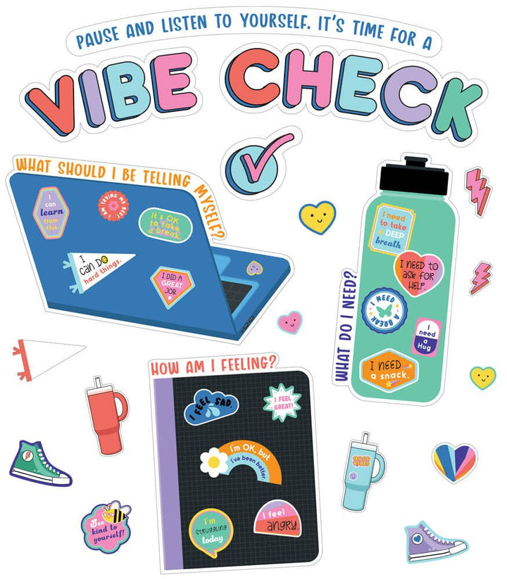 We Stick Together Vibe Check Bulletin Board Set-Bulletin Board Sets-Tools 4 Teaching-Classroom Decor and More