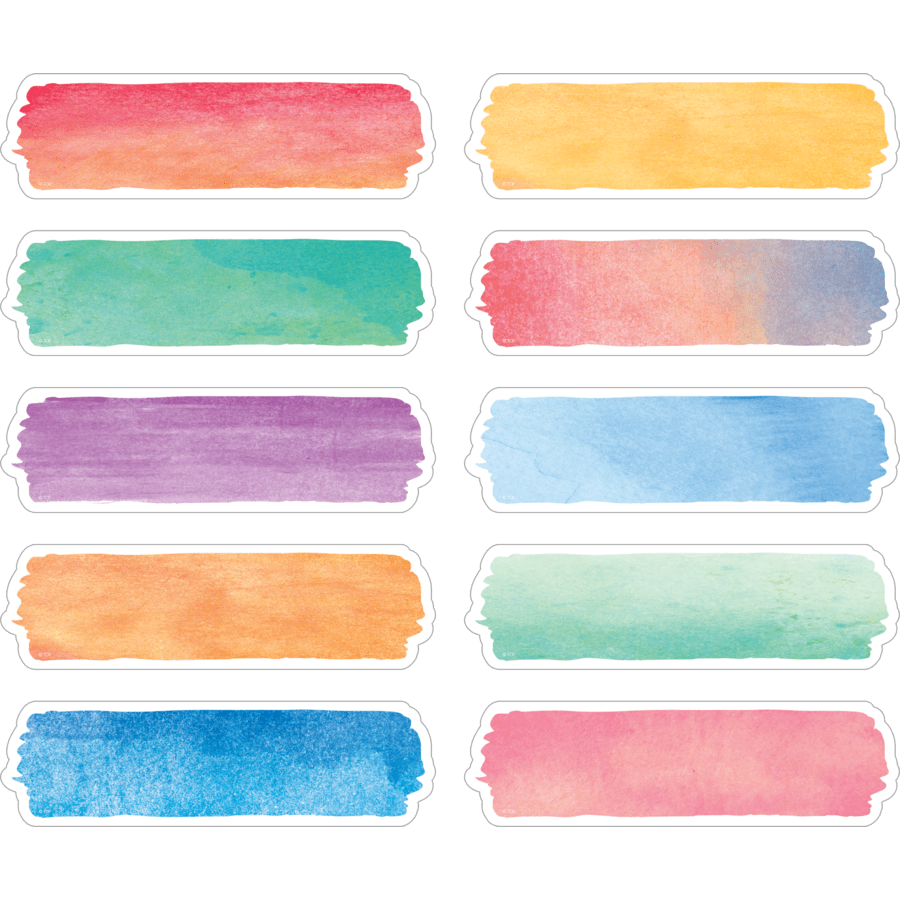 Watercolor Labels-Accents-Tools 4 Teaching-Classroom Decor and More