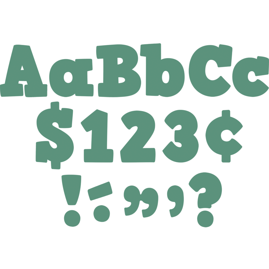 Eucalyptus Green 4" Bold Block Letters Combo Pack-Letters-Tools 4 Teaching-Classroom Decor and More