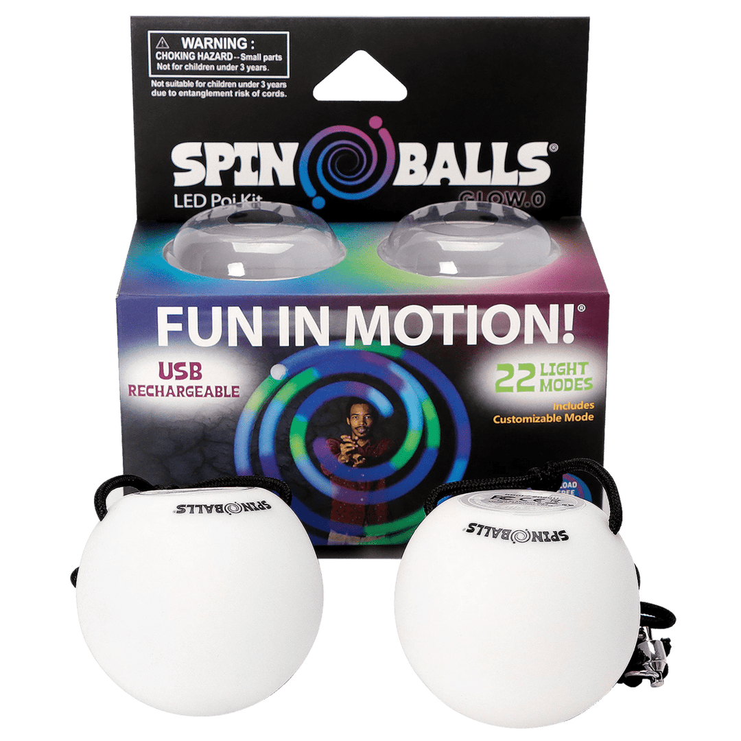 Spinballs LED Rechargeable Poi Set Glow.0-Toys-Tools 4 Teaching-Classroom Decor and More