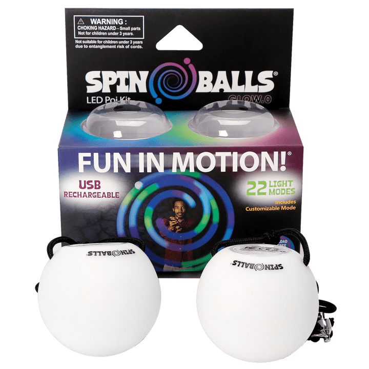 Spinballs LED Rechargeable Poi Set Glow.0-Toys-Tools 4 Teaching-Classroom Decor and More