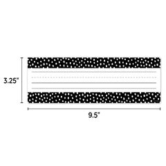 Messy Dots on Black Name Plates-Nameplates & Name Tags-Tools 4 Teaching-Classroom Decor and More