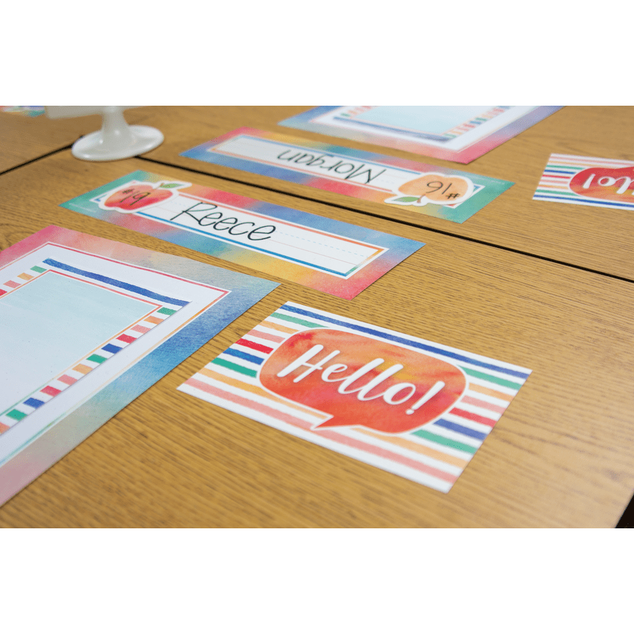 *Watercolor Hello Postcards-Postcards-Tools 4 Teaching-Classroom Decor and More