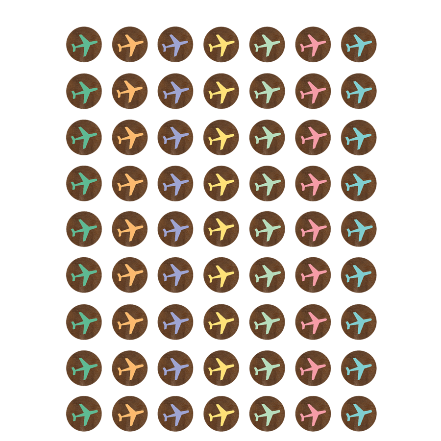 Travel the Map Airplane Mini Stickers-Stickers-Tools 4 Teaching-Classroom Decor and More