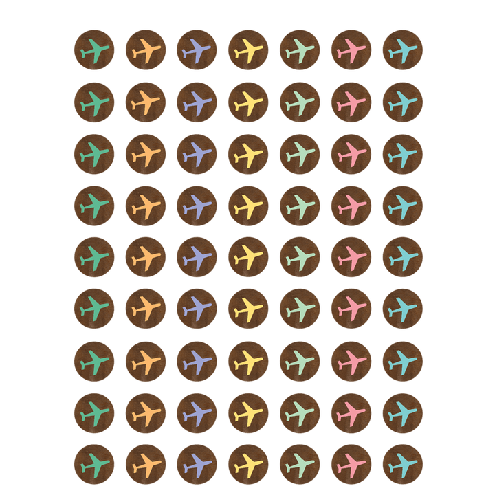 Travel the Map Airplane Mini Stickers-Stickers-Tools 4 Teaching-Classroom Decor and More