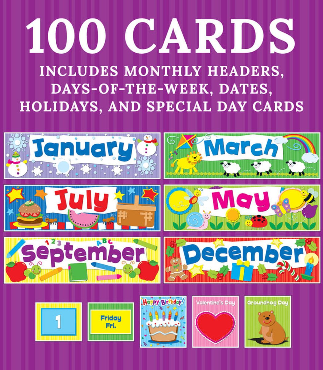 Blue Deluxe Calendar Pocket Chart-Pocket Charts-Tools 4 Teaching-Classroom Decor and More