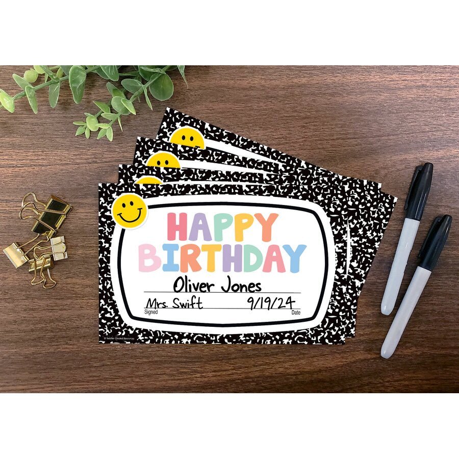 Cool for School Happy Birthday Awards-Birthday-Tools 4 Teaching-Classroom Decor and More