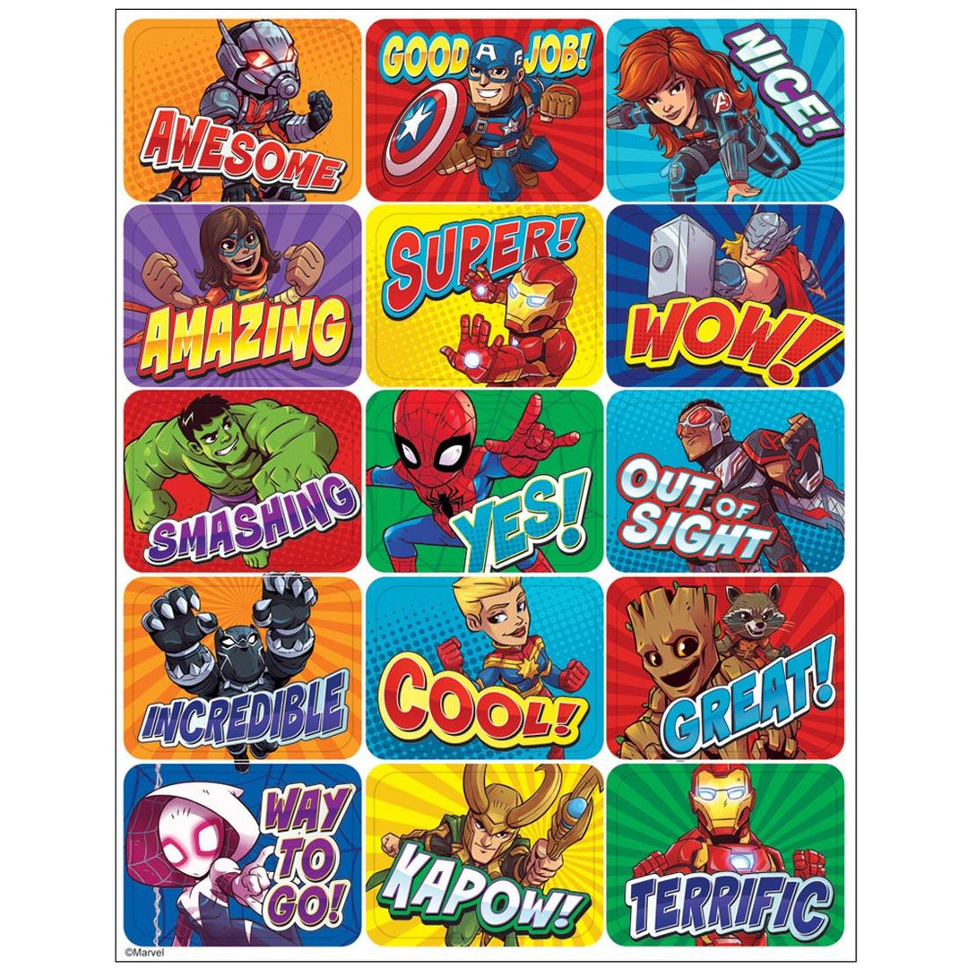 Marvel Super Hero Adventure Success Stickers-Stickers-Tools 4 Teaching-Classroom Decor and More